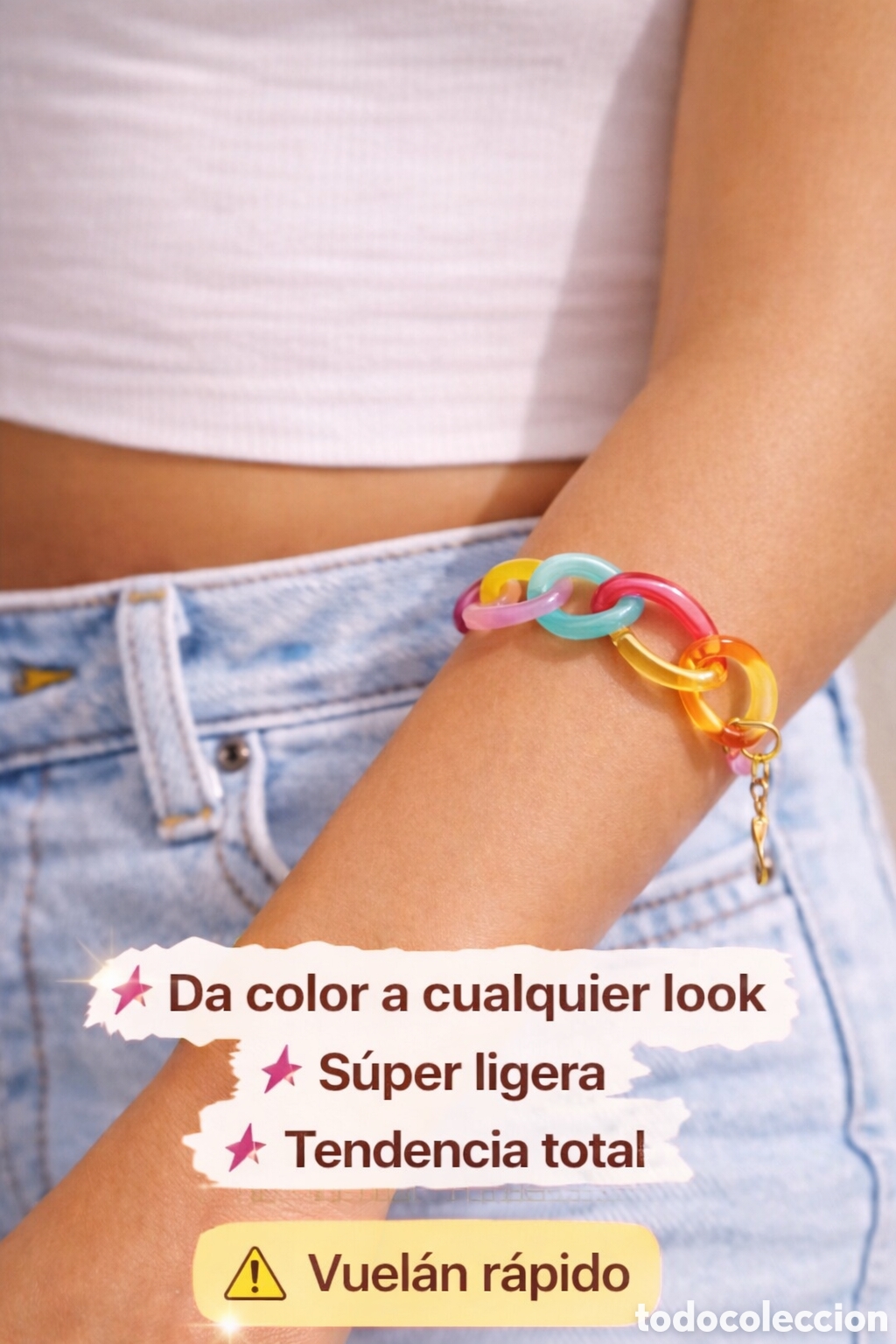 Schmuck: Pulsera anillas multicolor fantas&iacute;a