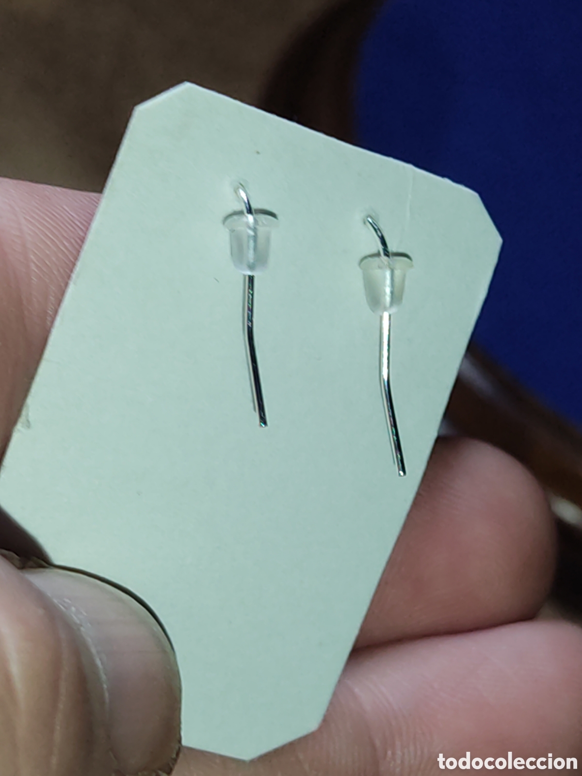 Joyeria: Pendientes l&aacute;grima de perlas gris. - Foto 4