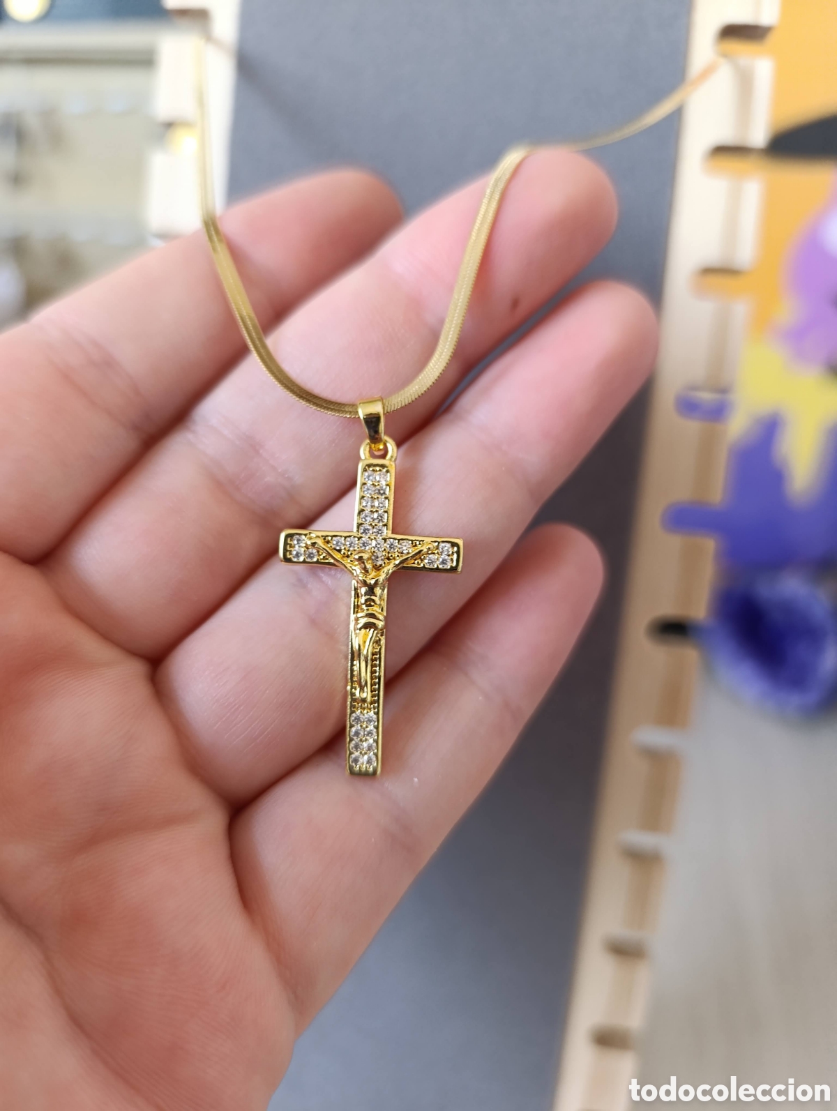 Joyeria: Crucifijo con circonitas - Foto 3