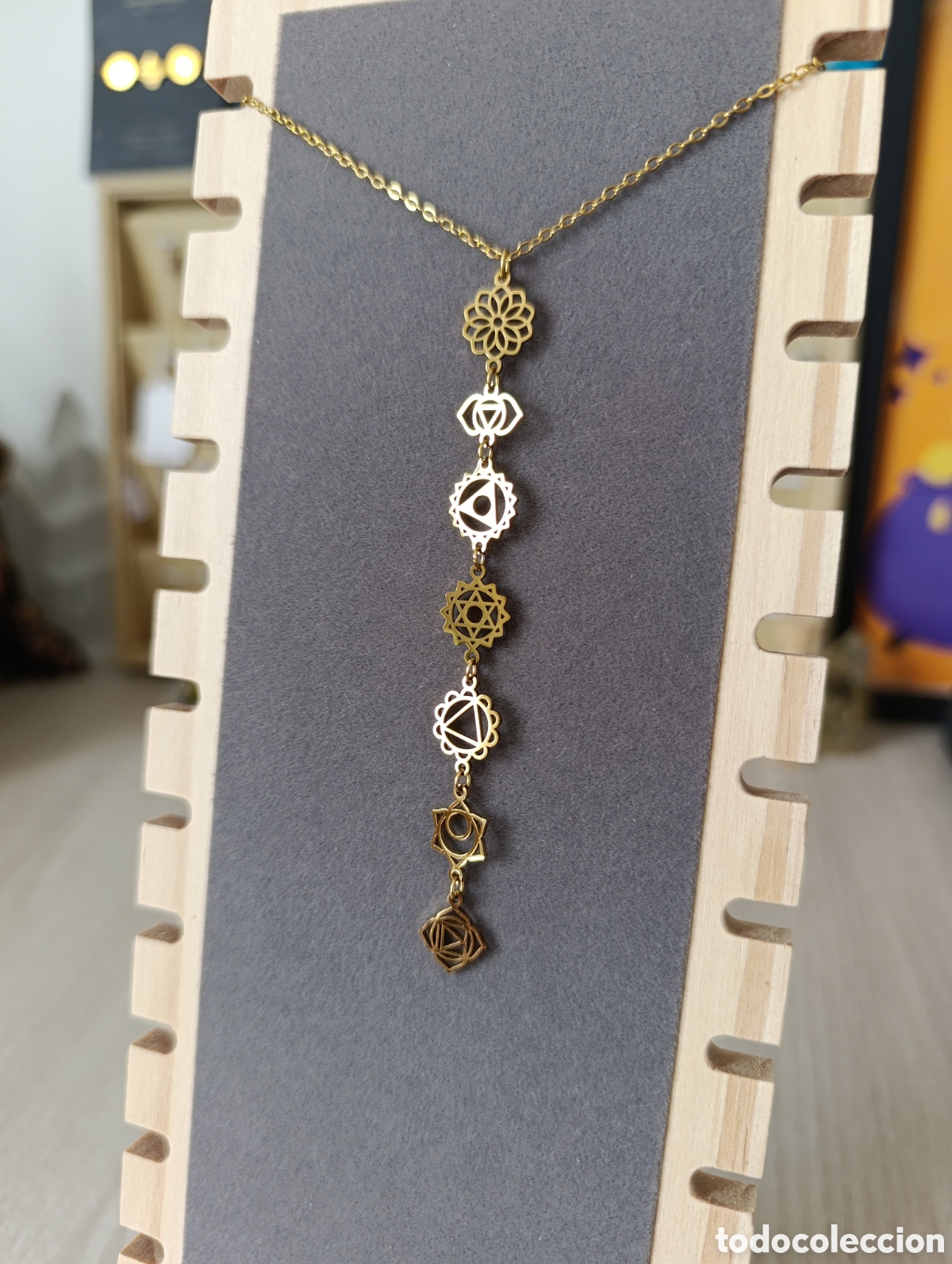 Joyeria: Collar 7 chakras en dorado - Foto 2