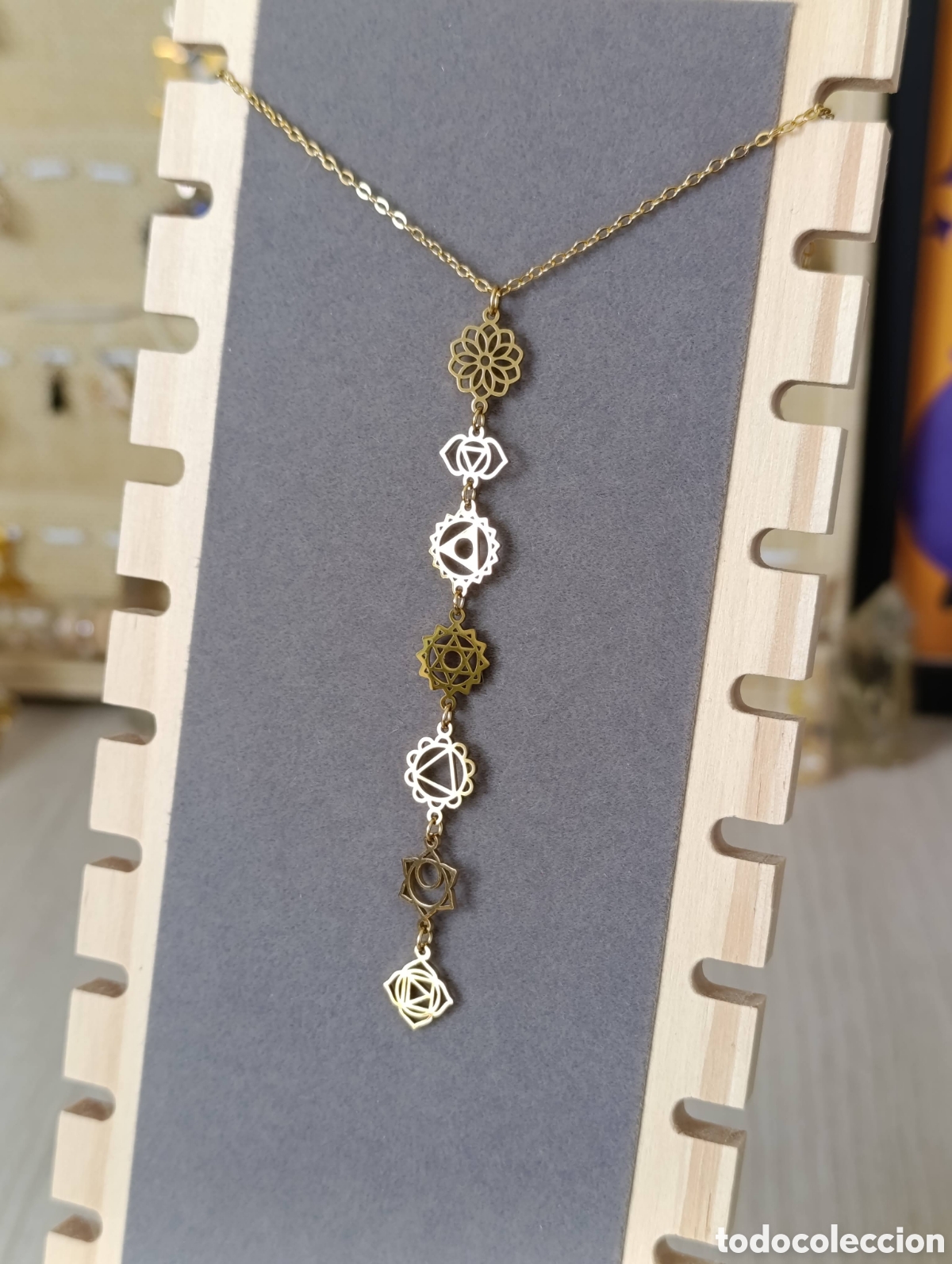 Joyeria: Collar 7 chakras en dorado - Foto 3