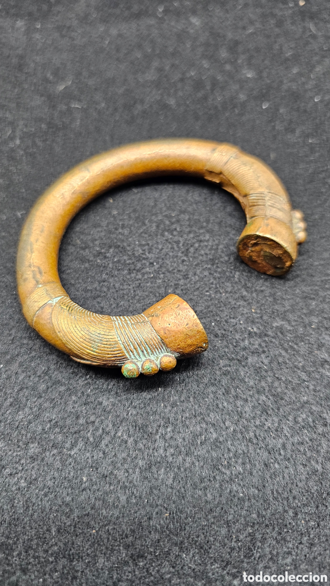 Jewelry: Antiguo brazaletes de cobre del &Aacute;frica ocidental