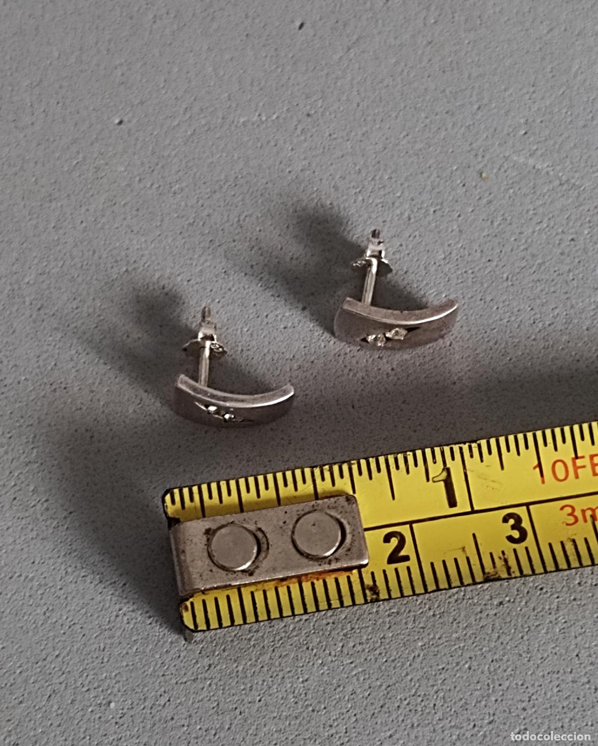 Joyeria: Pendientes de plata de ley contrastada, cierre de presi&oacute;n. - Foto 2
