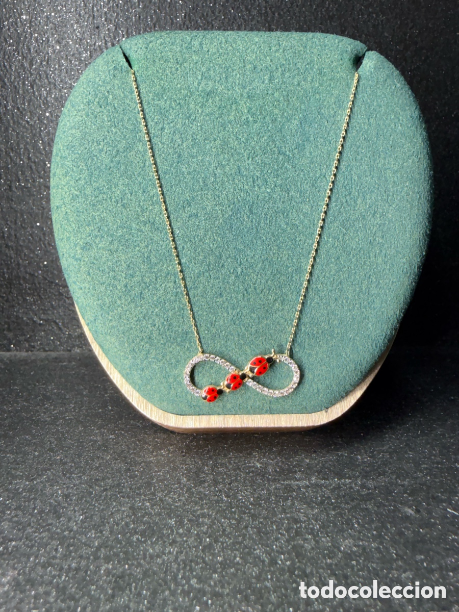 Joyeria: Colla infinito con diamantes y mariquita