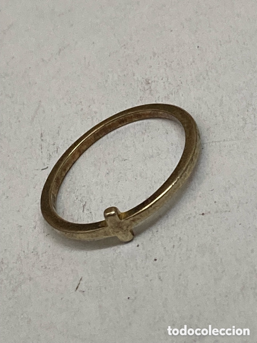Joyeria: ANILLO DE PLATA CHAPADO DE ORO /S454 - Foto 1