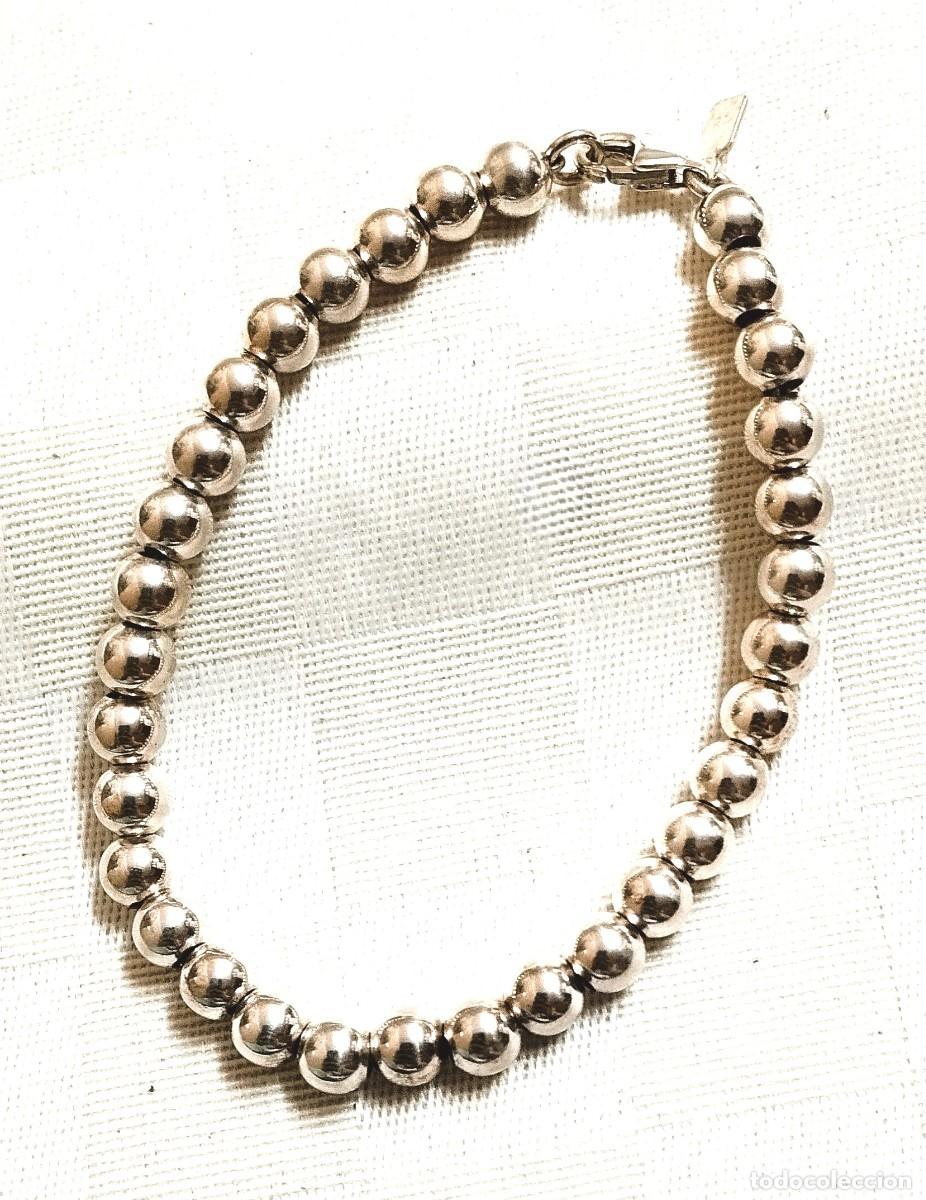 Joyeria: Pulsera en Plata Ley dise&ntilde;o bolas 5mm