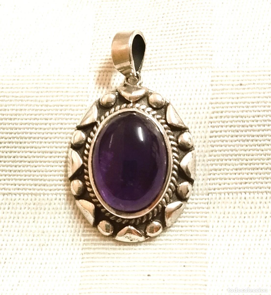 Joyeria: Colgante Plata y piedra amatista