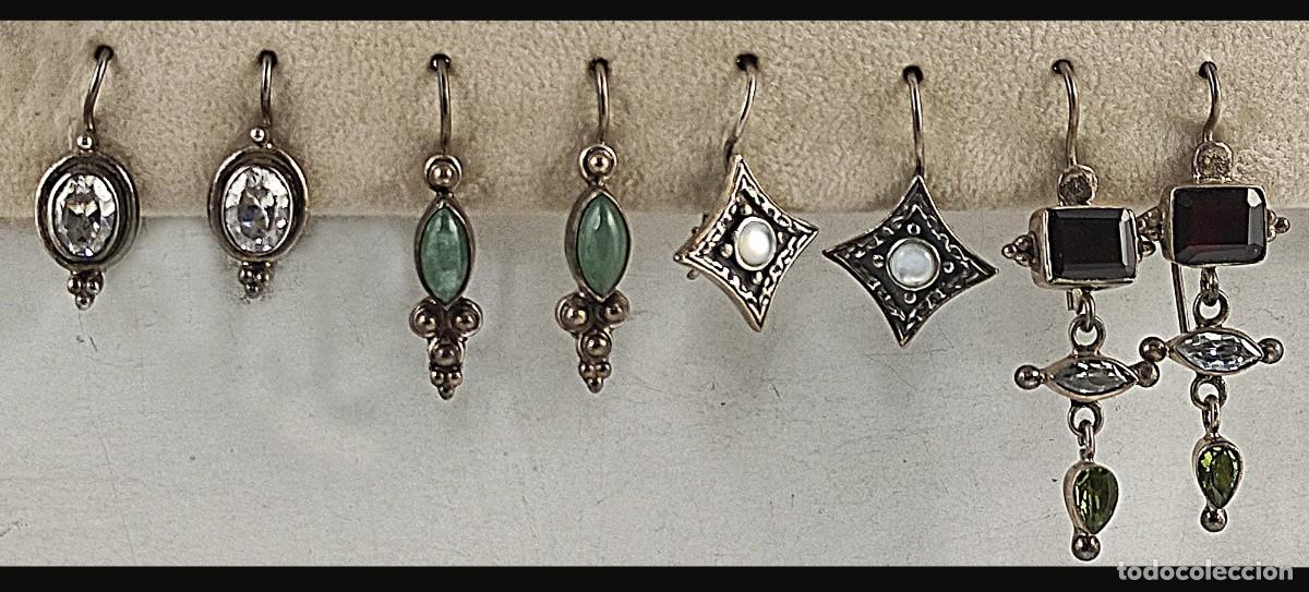 Joyeria: Pendientes de plata 925 y piedras surtido