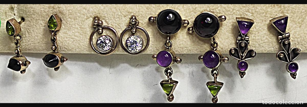 Joyeria: Pendientes de plata 925 con piedras