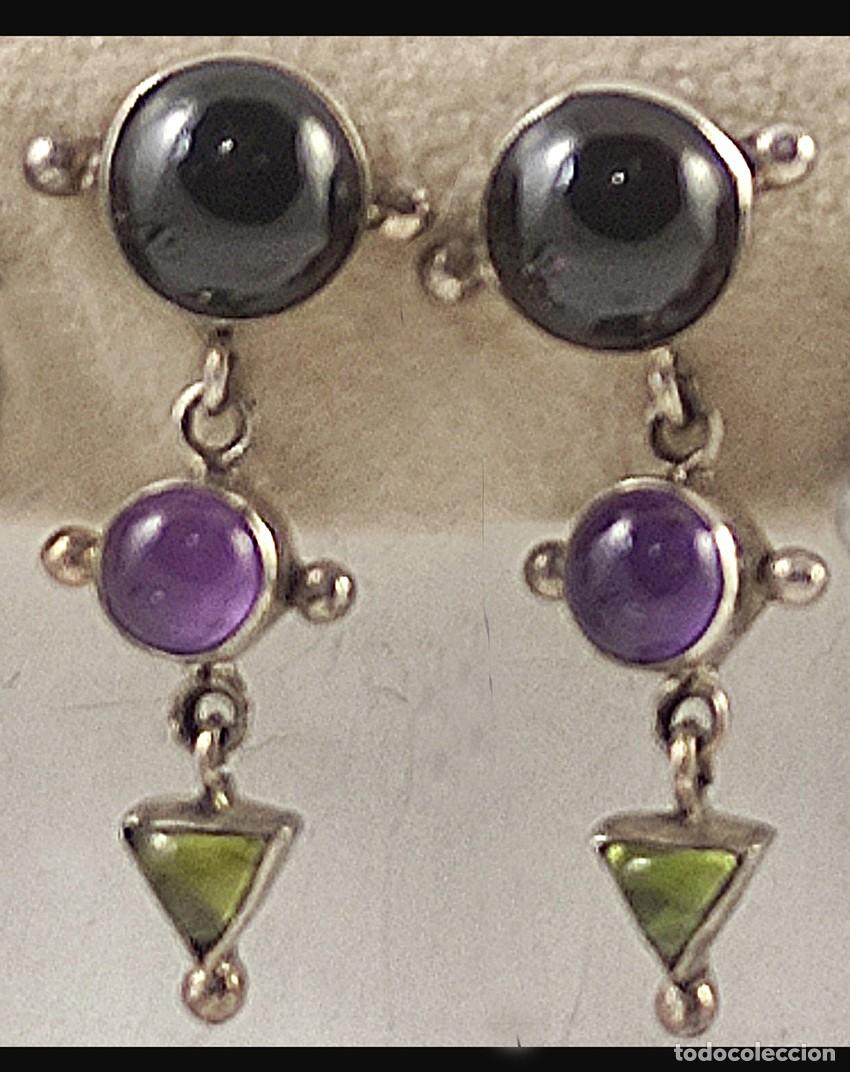 Joyeria: Pendientes de plata 925 con piedras - Foto 5