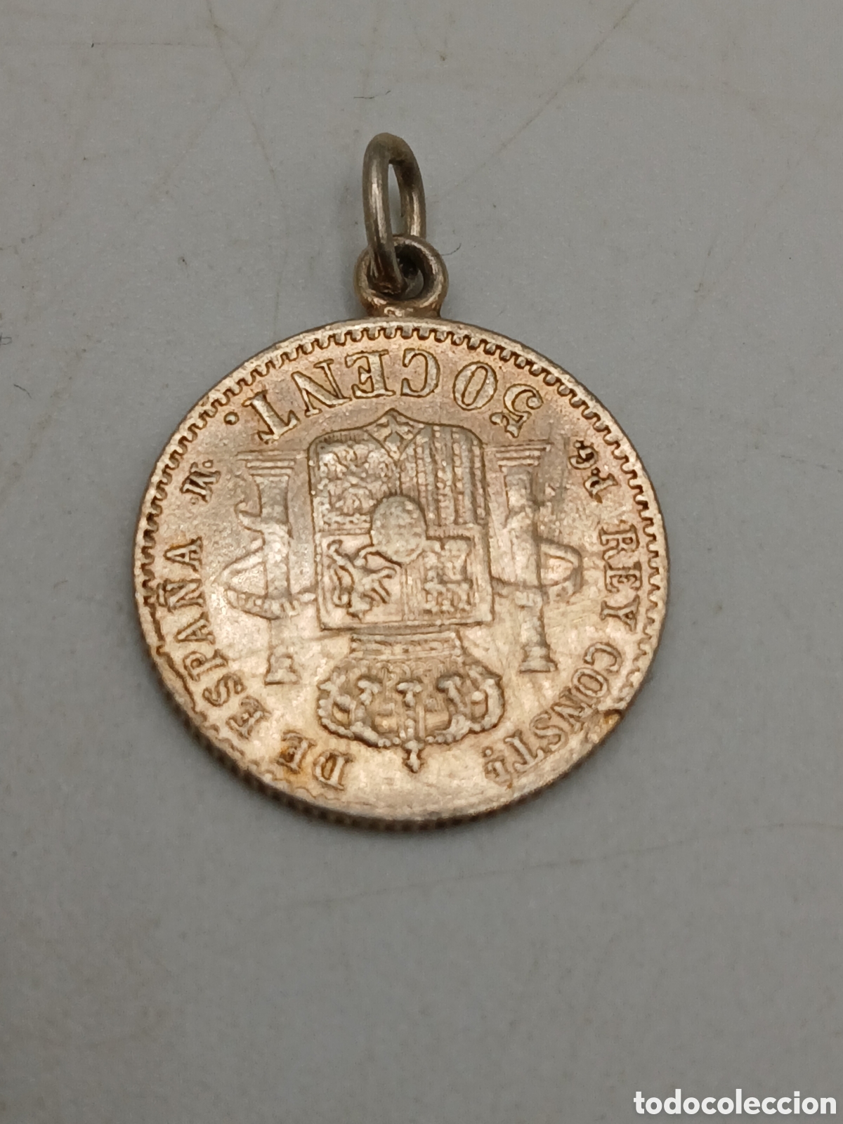 Joyeria: Colgante plata moneda 50 cent 1892 - Foto 2
