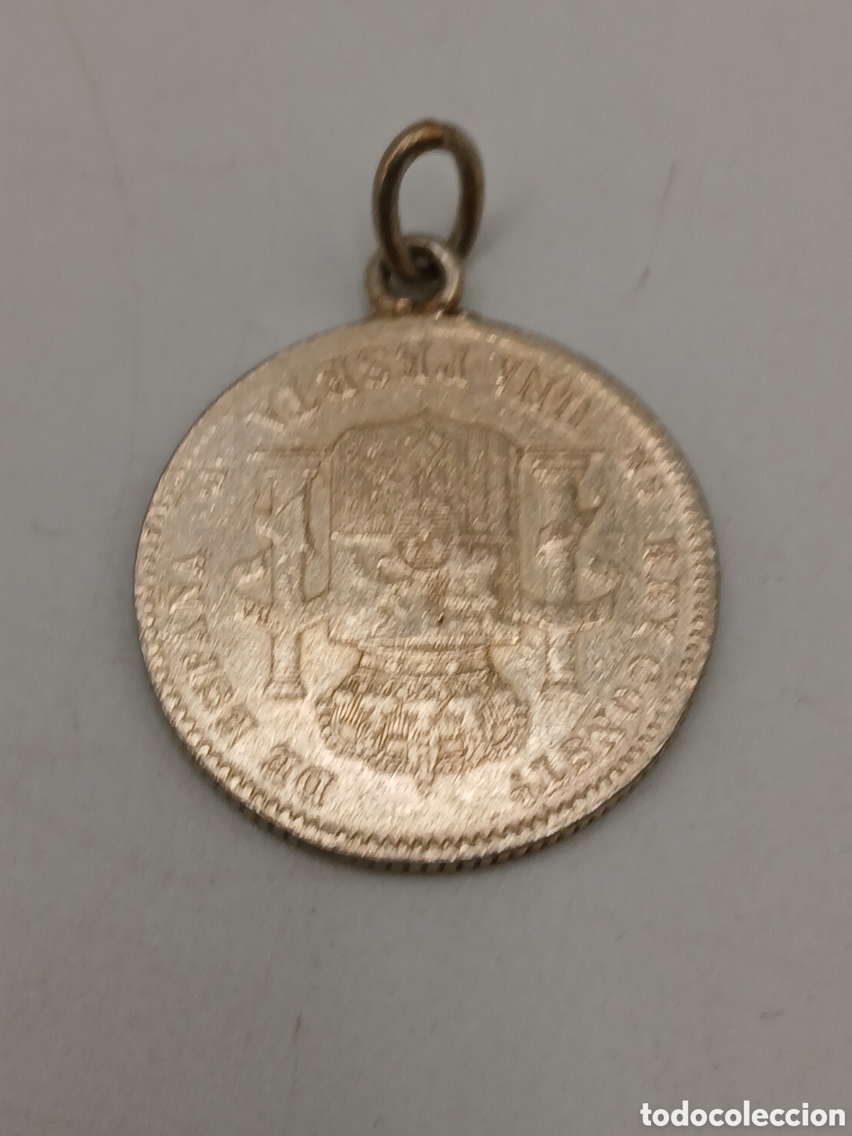 Joyeria: Colgante plata moneda una peseta 1900 - Foto 2