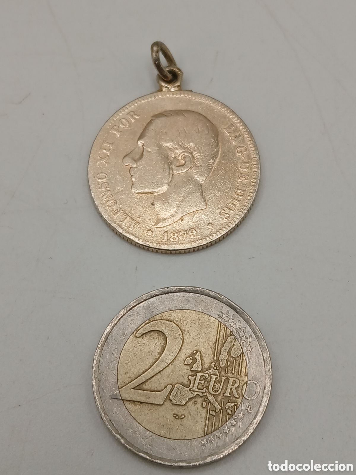 Joyeria: Colgante plata moneda 2 pesetas 1879 - Foto 3