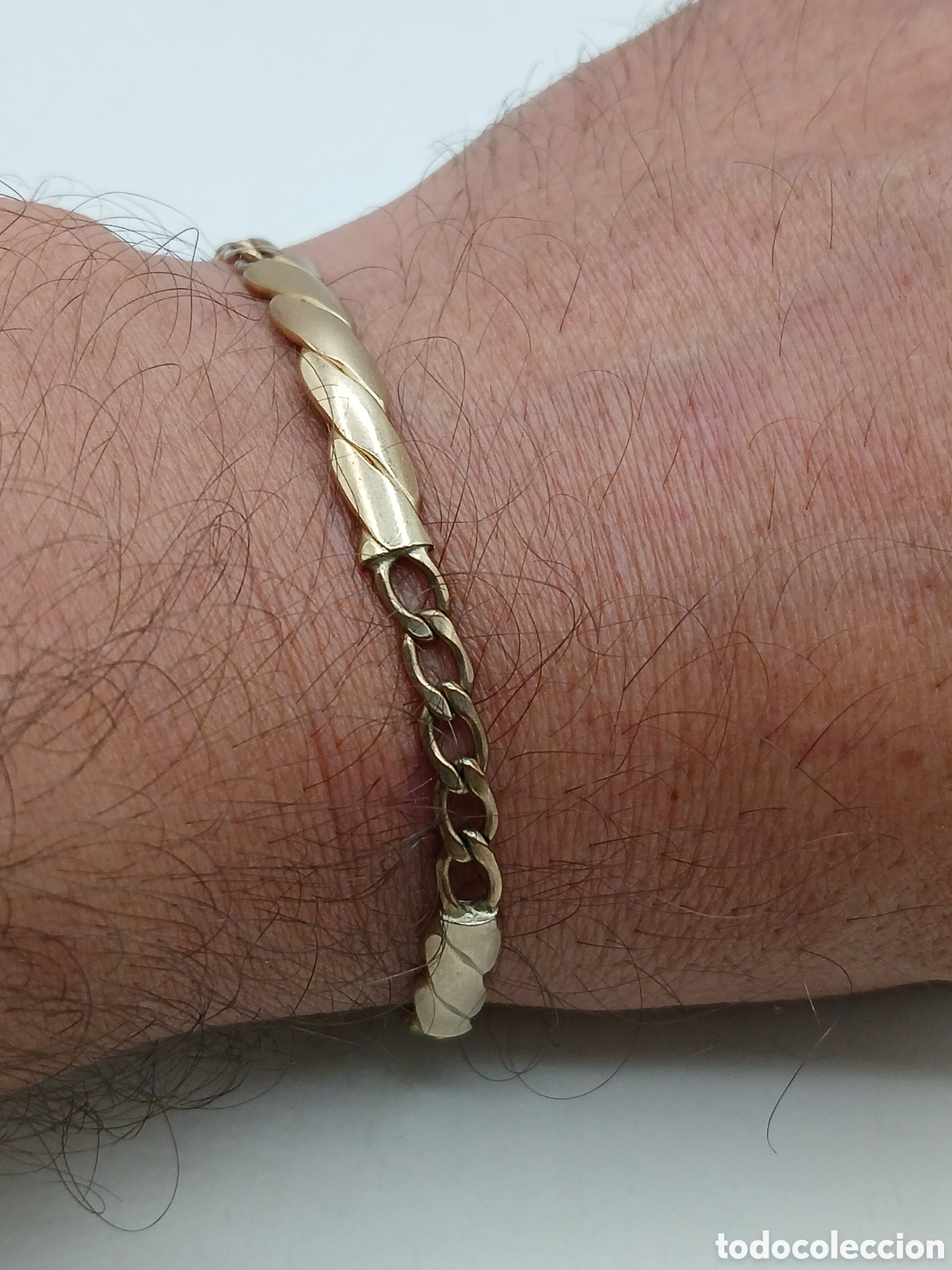 Joyeria: Pulsera metal chapado oro 14quilates. C 1970's