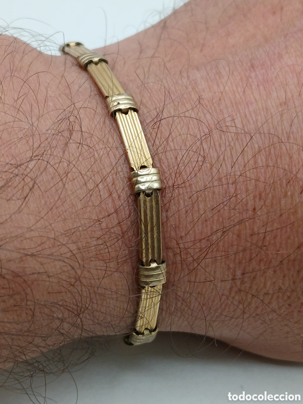 Joyeria: Pulsera metal chapado oro 14quilates. C 1970's