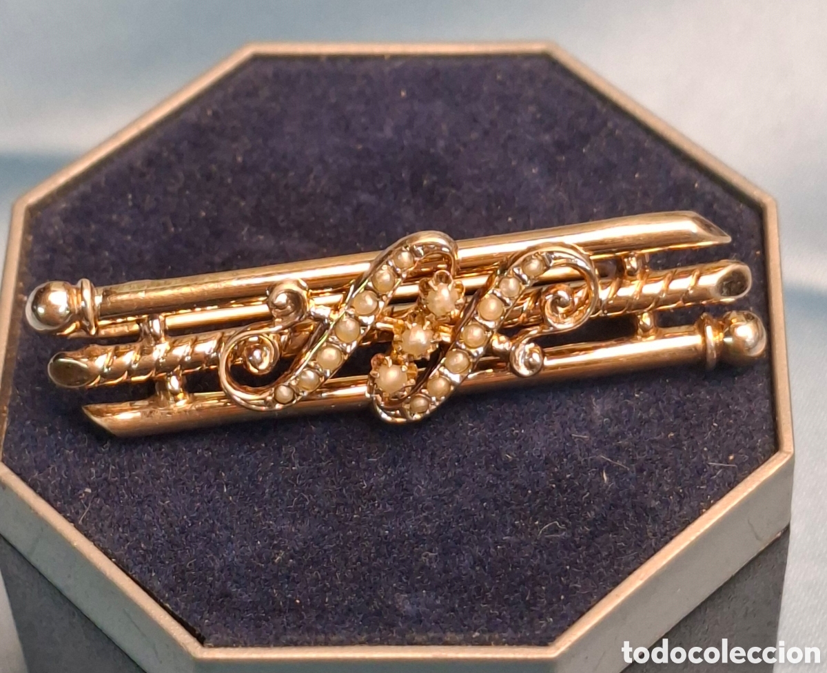 Joyeria: Broche de plata dorada del Siglo XIX - Foto 4