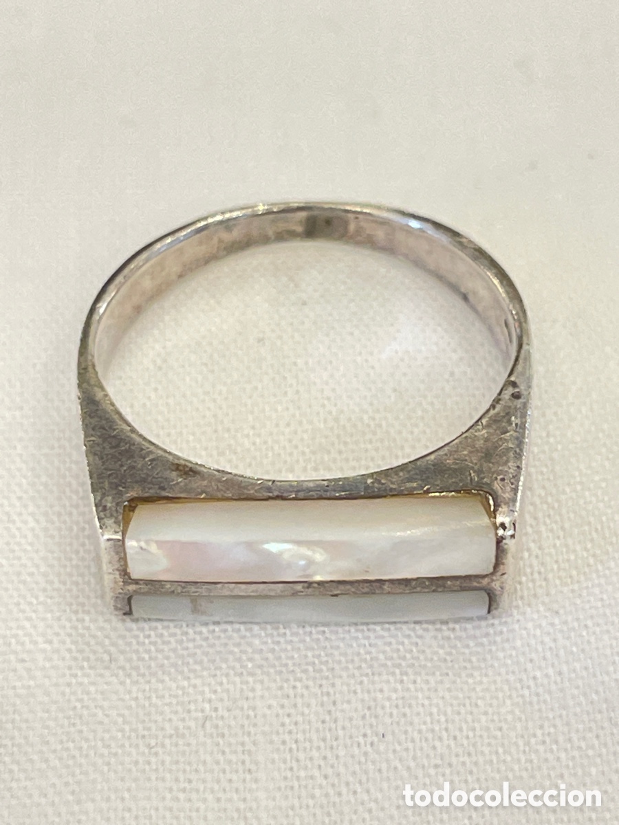 Joyeria: Anillo plata y n&aacute;car