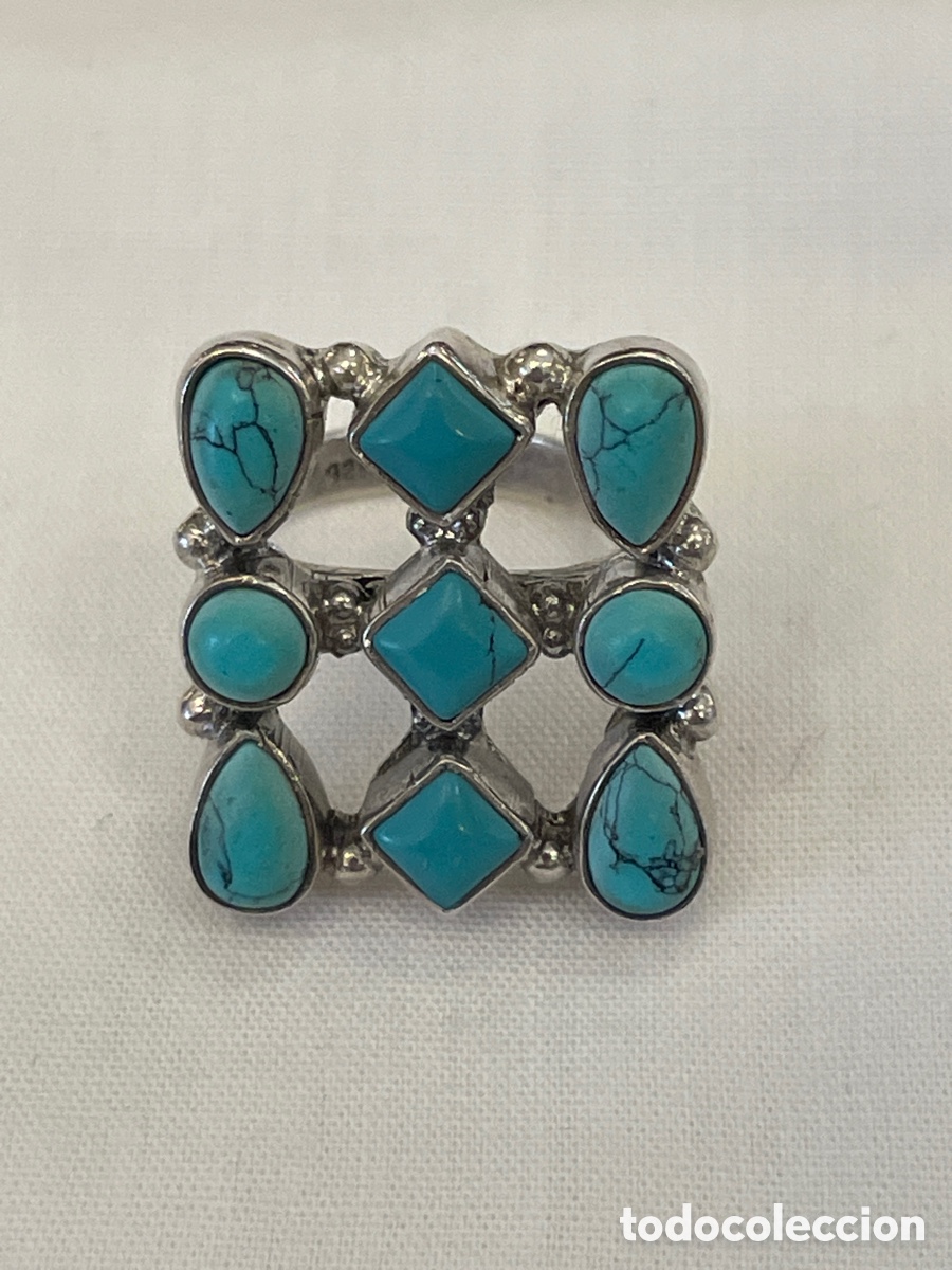 Joyeria: Anillo plata y howlita