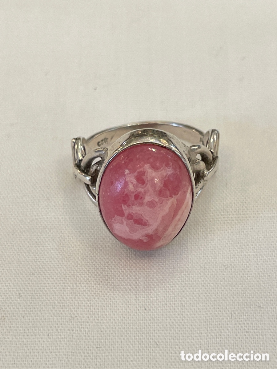 Joyeria: Anillo plata y rodocrosita