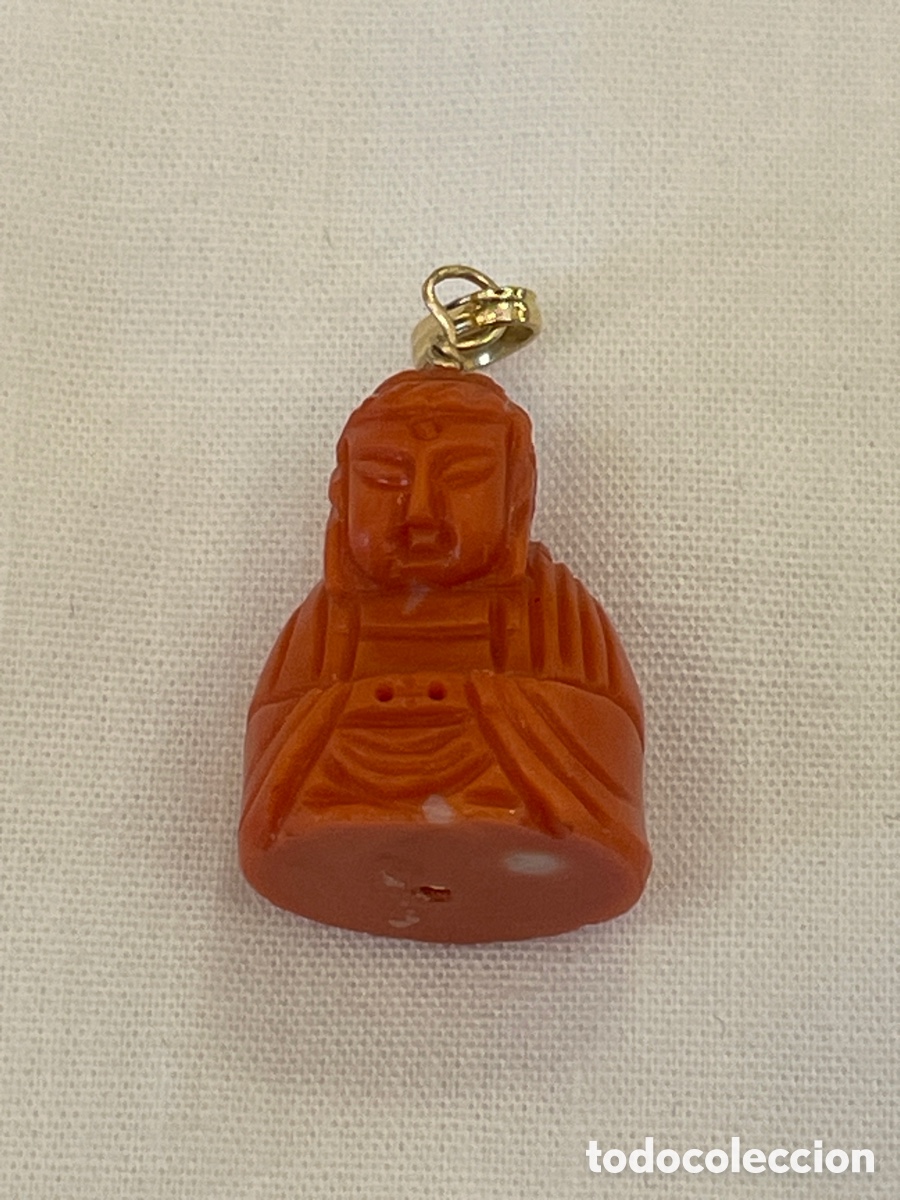 Joyeria: Colgante de oro 18K y coral siglo XIX