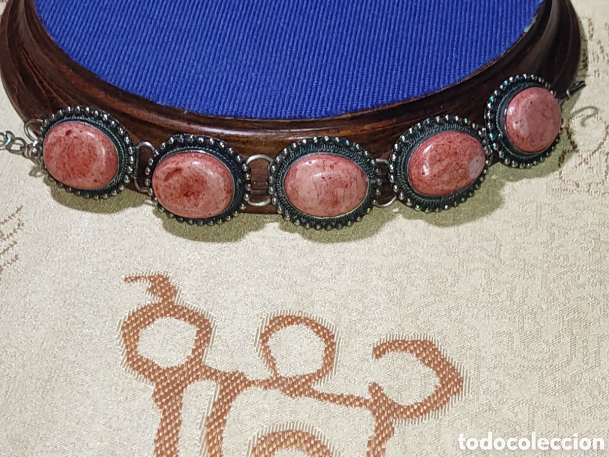 Joyeria: Pulsera de pedrer&iacute;a & Jaspe rojo.Vintage.