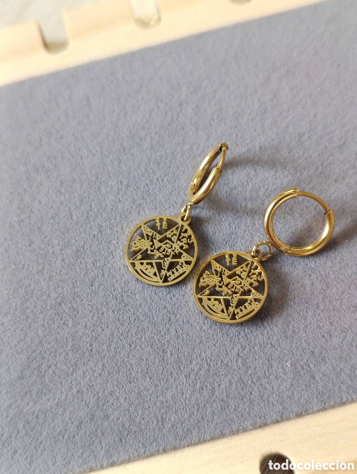 Joyeria: 2 pares pendientes con Tetragr&aacute;mmaton - Foto 2