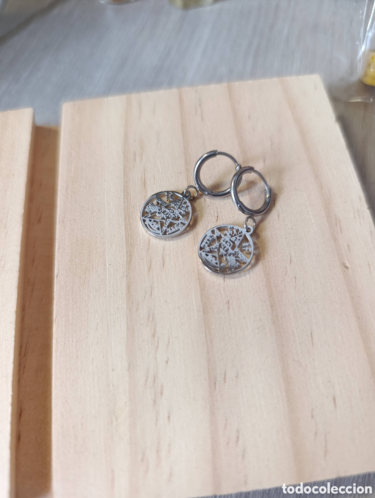 Joyeria: 2 pares pendientes con Tetragr&aacute;mmaton - Foto 3