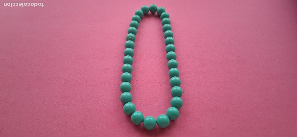 Joyeria: Collar cuentas redondas en color verde. El&aacute;stico - Foto 3