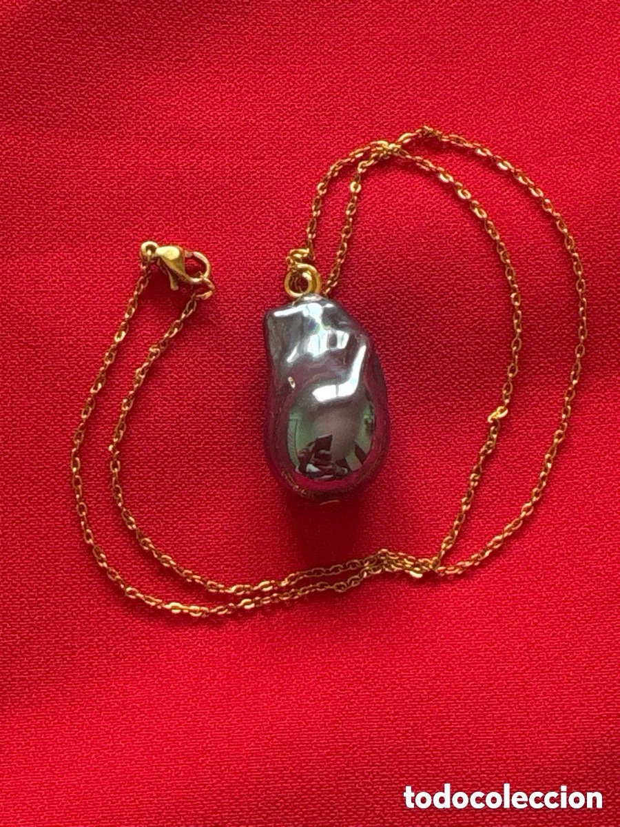 Joyeria: Gargantilla con perla barroca aut&eacute;ntica (A5)