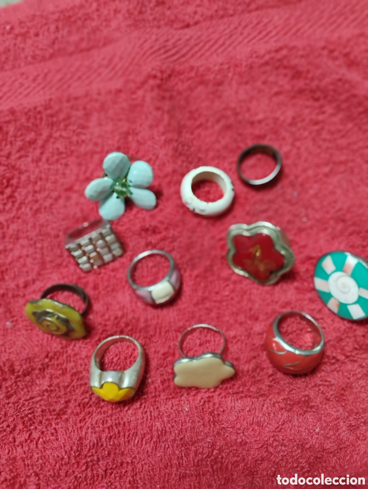 Joyeria: Lote de anillos vintage de bisuter&iacute;a