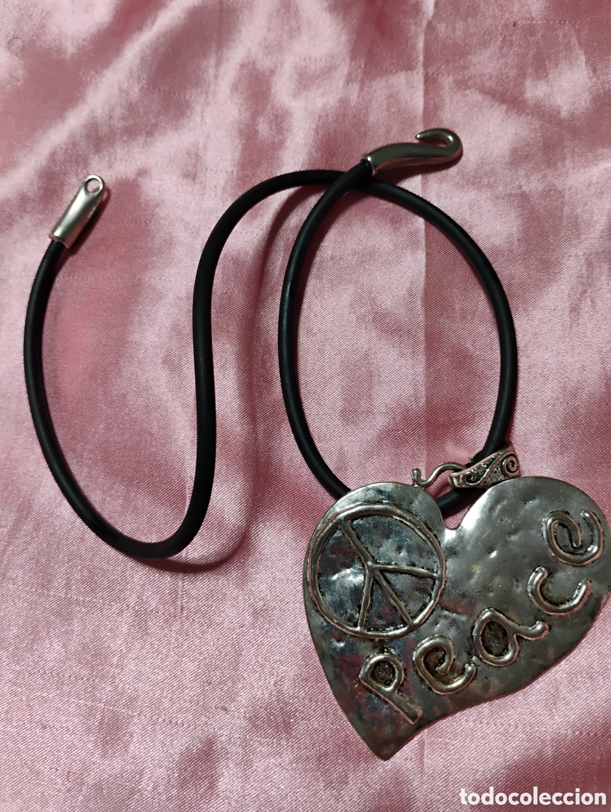 Joyeria: Collar plateado Peace⁸