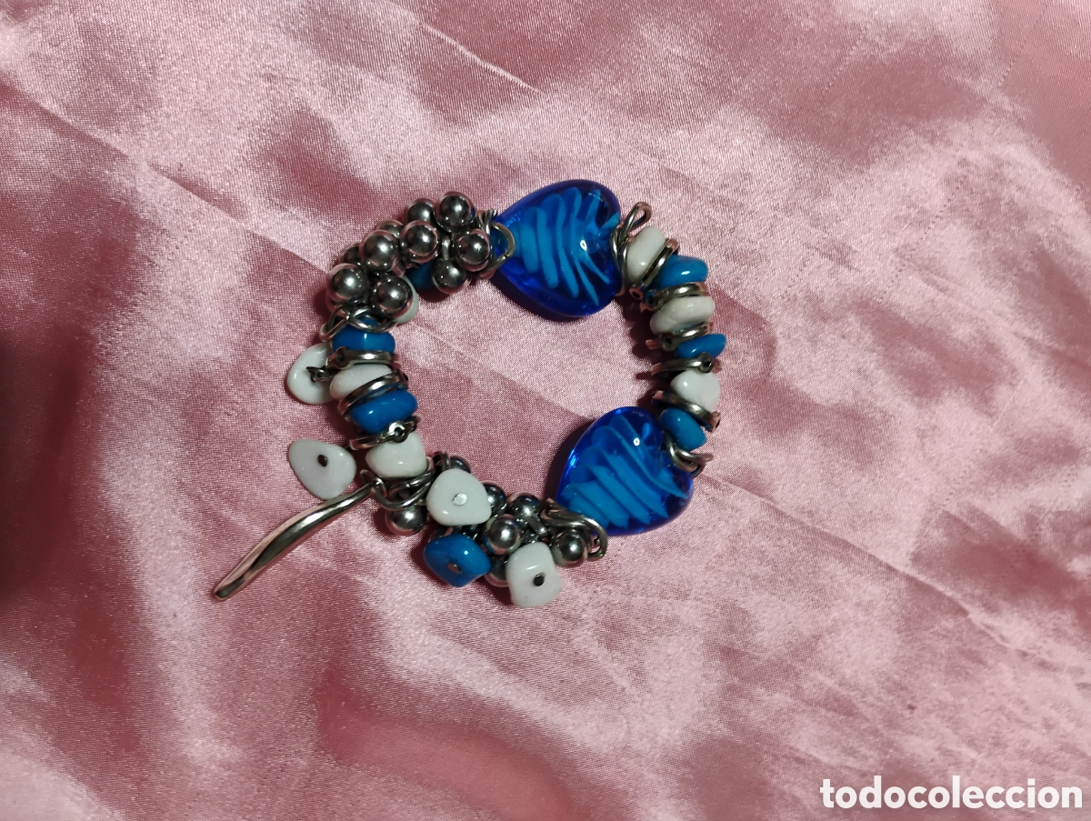 Joyeria: Pulsera el&aacute;stica azul