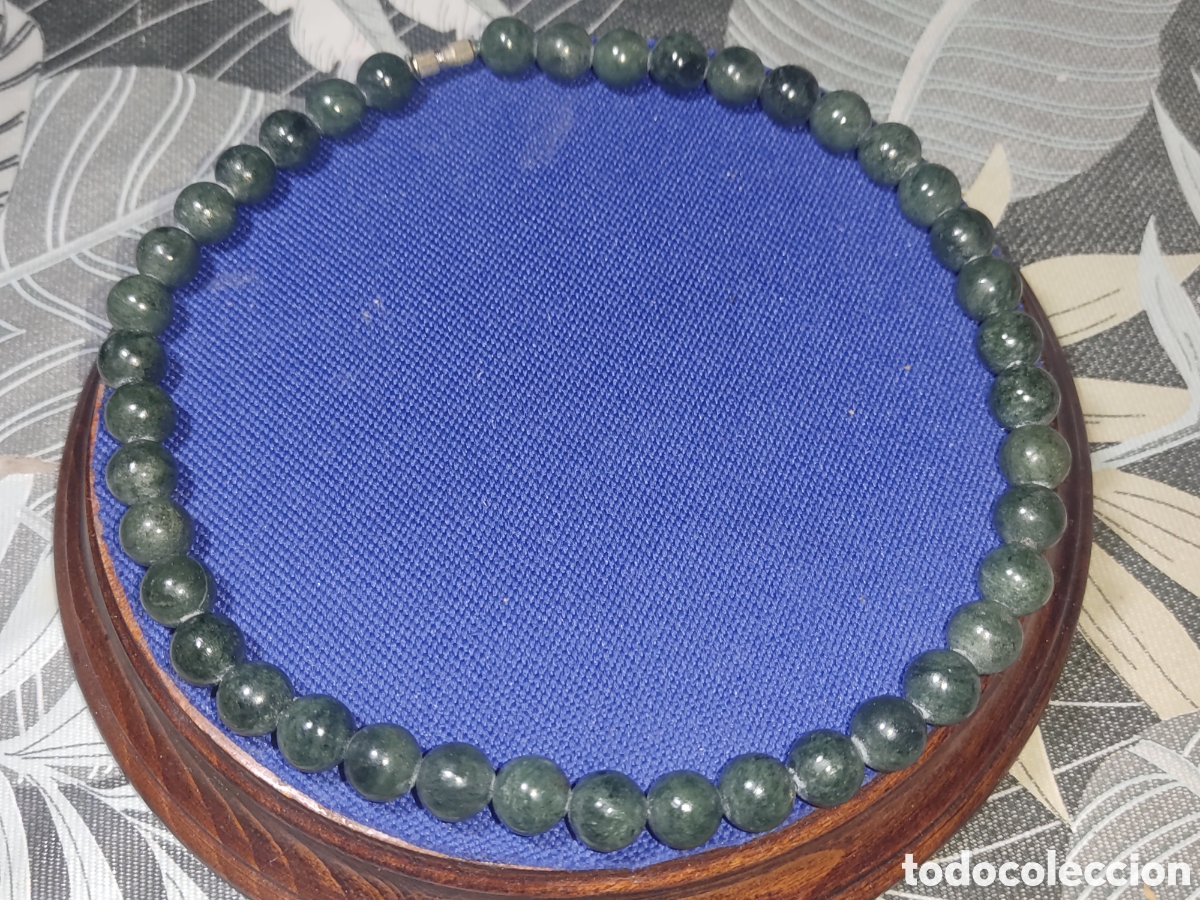 Joyeria: Original collar de jade Verde.Vintage. - Foto 2
