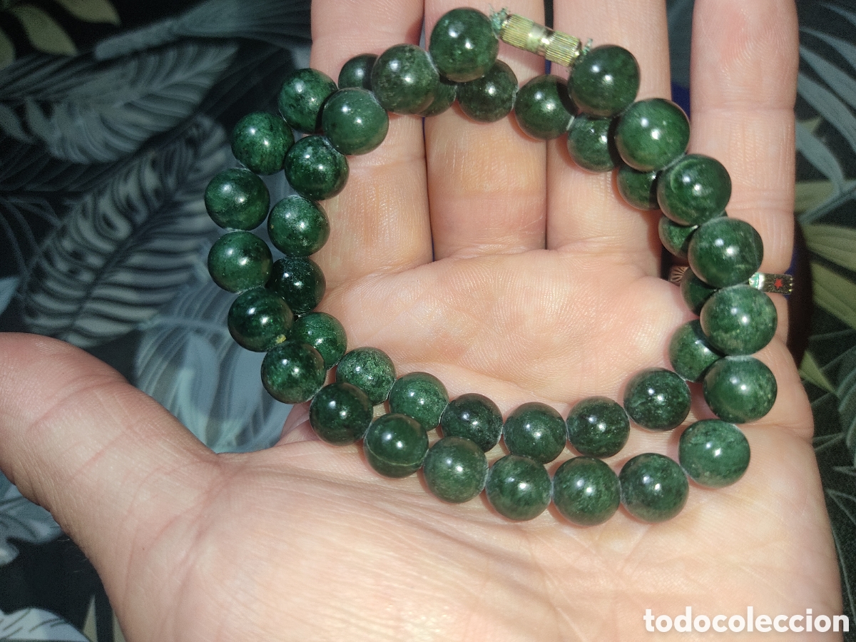 Joyeria: Original collar de jade Verde.Vintage. - Foto 5