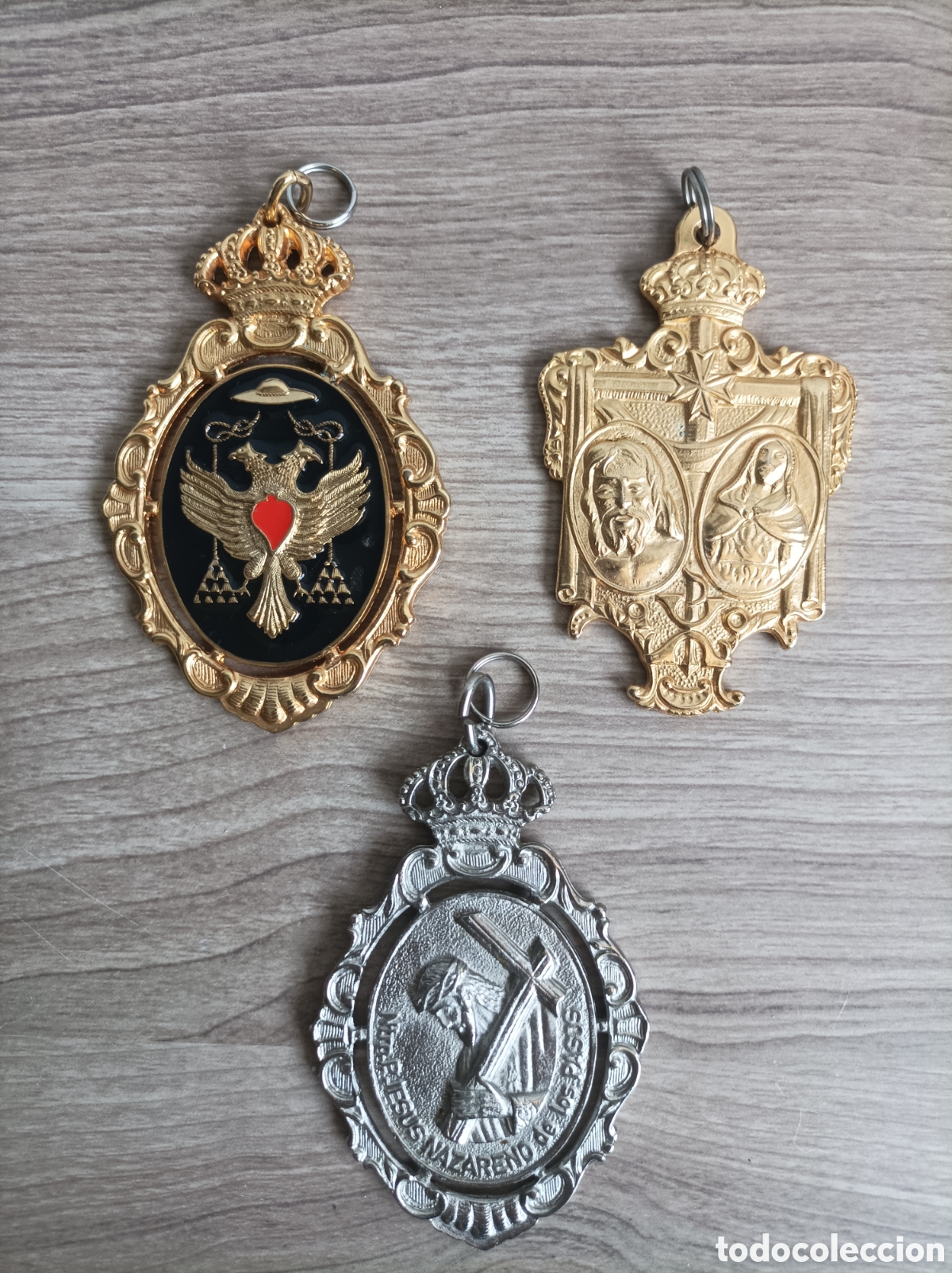 Joyeria: Lote de 3 Medallas semana santa de M&aacute;laga