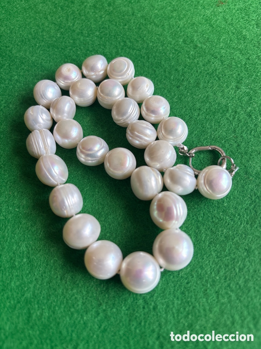 Joyeria: Collar de plata y perlas cultivadas grandes (A4)