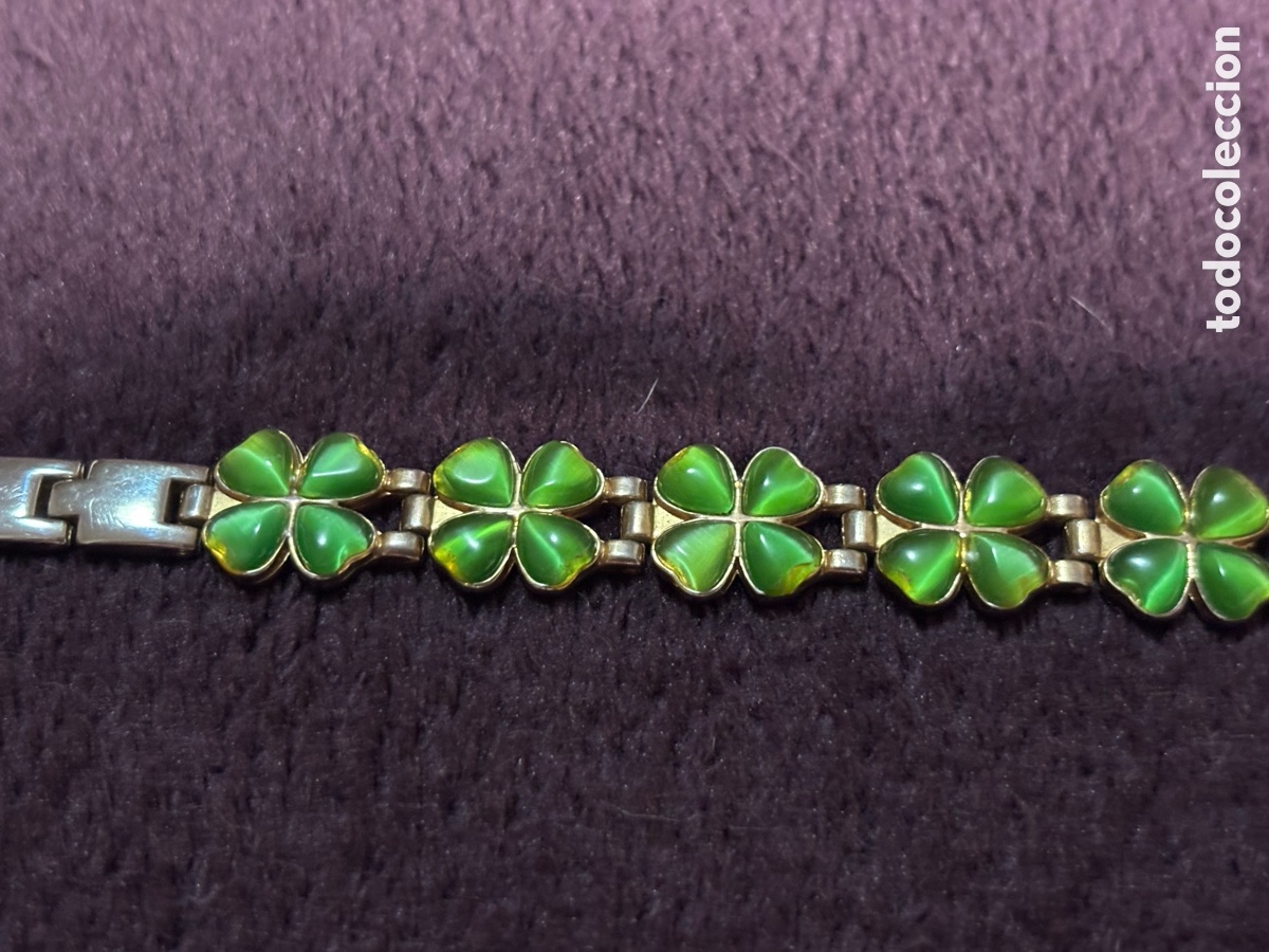 Joyeria: Pulsera de metal plateado flores