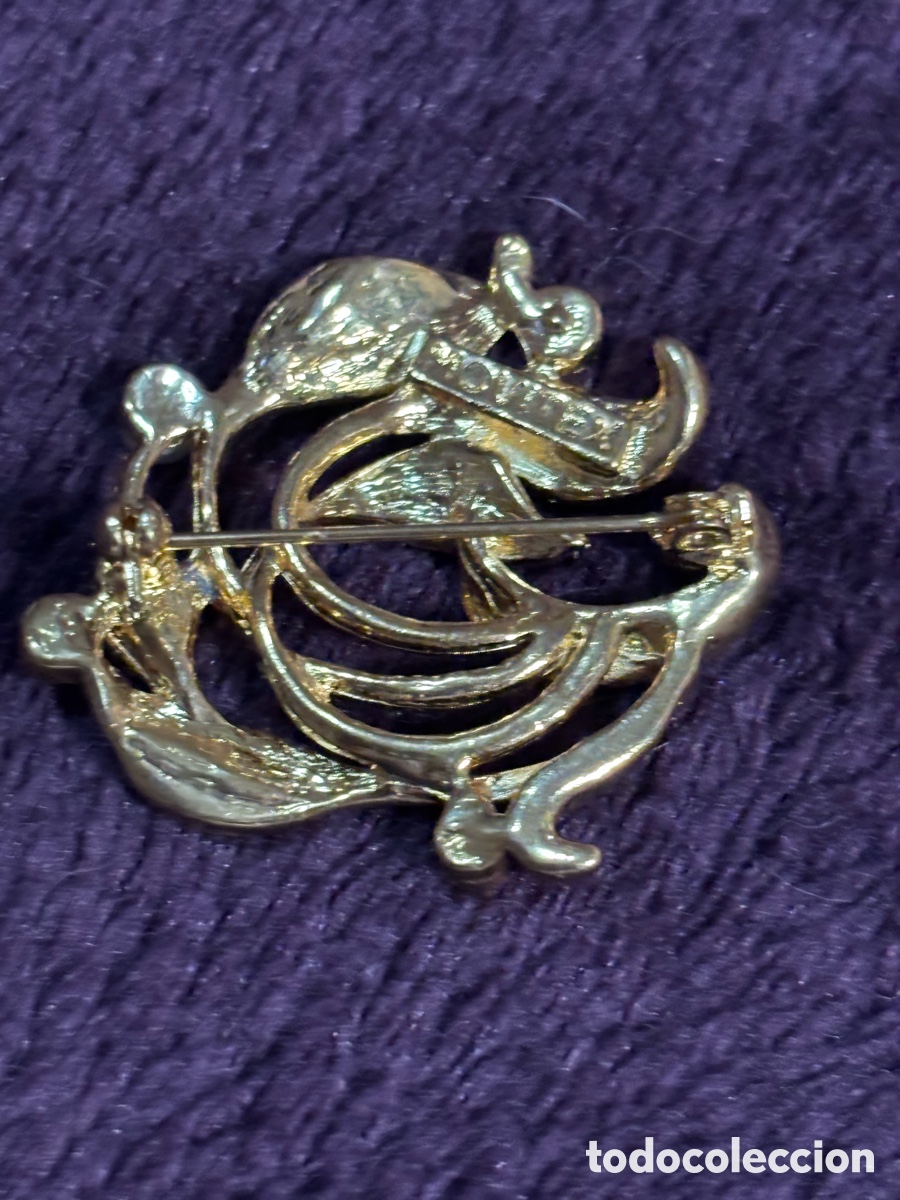 Joyeria: Broche dorado de bisuter&iacute;a - Foto 2