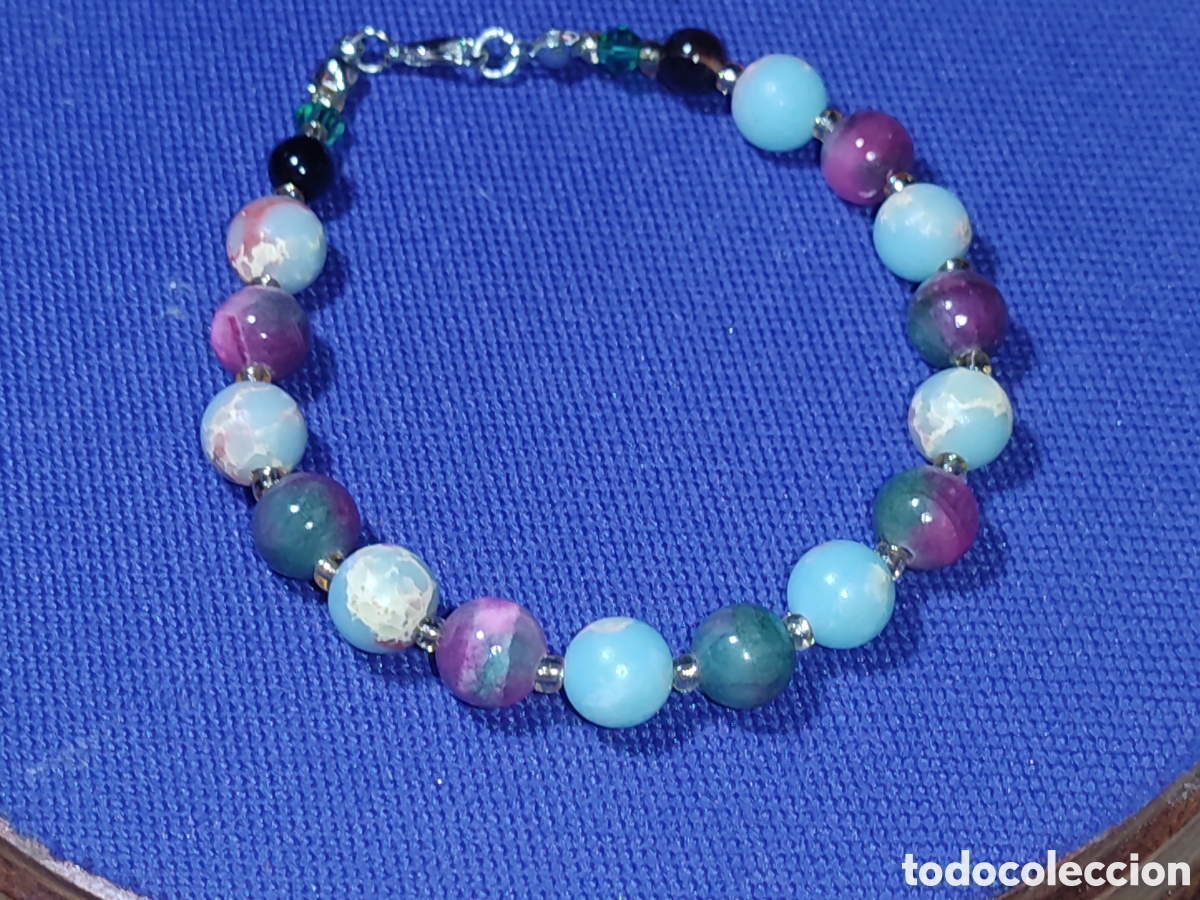 Joyeria: Pulsera de Jaspe Persa y Jaspe piel de serpiente.