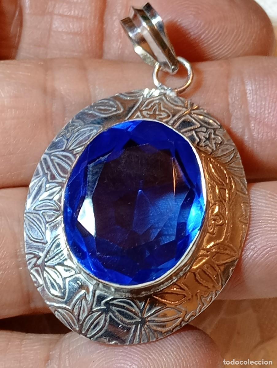 Joyeria: COLGANTE DE PLATA Y CUARZO AZUL (SIN USAR) - Foto 3