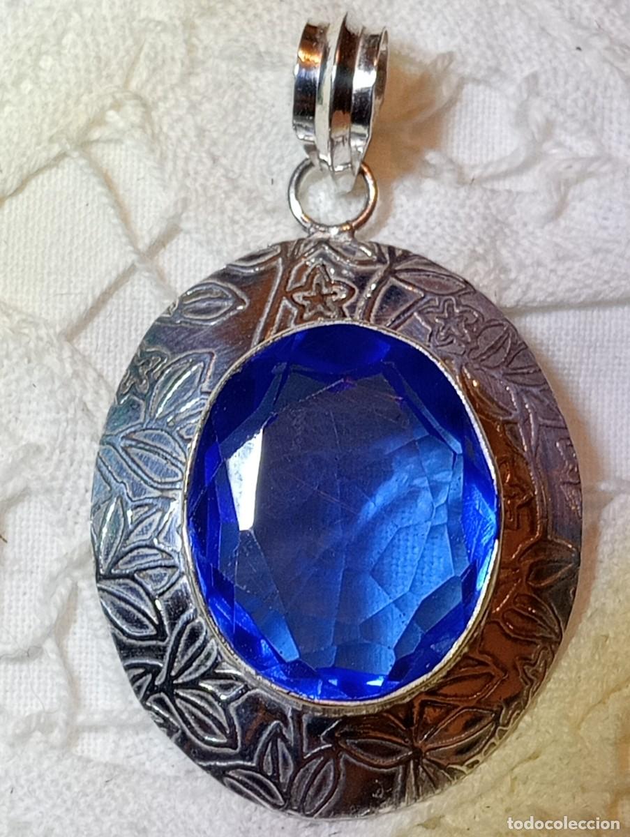 Joyeria: COLGANTE DE PLATA Y CUARZO AZUL (SIN USAR) - Foto 4