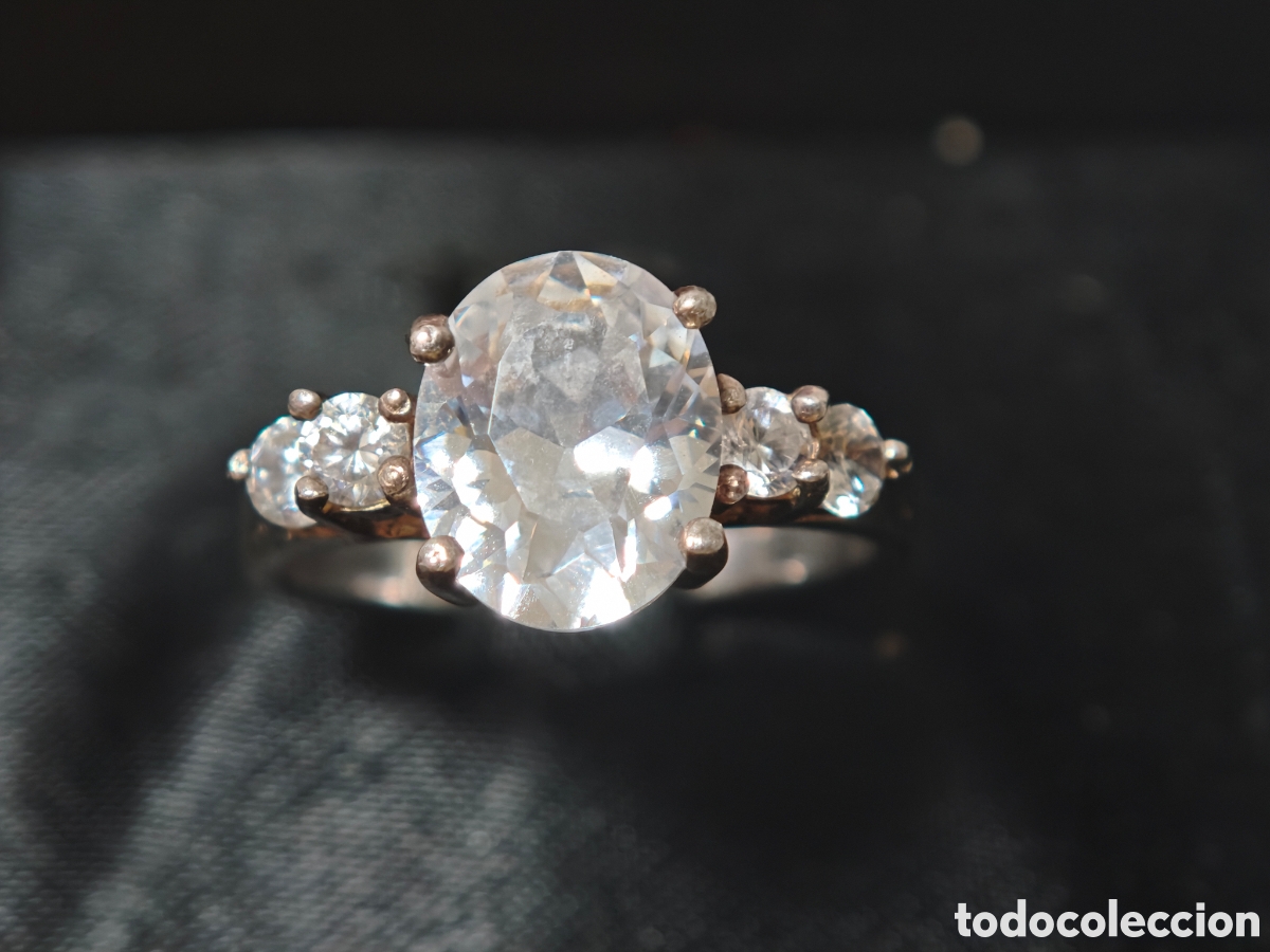 Joyeria: Bonito anillo en plata de ley y circonitas - Foto 1