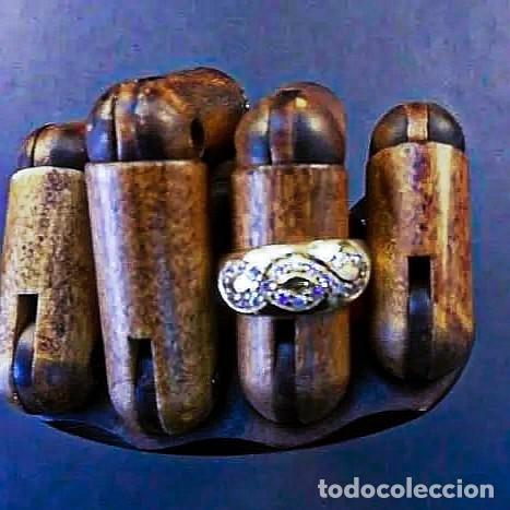Joyeria: ANILLO DE PLATA CHAPADA EN ORO AMARILLO. CIRCULOS DE CIRCONITAS - Foto 1