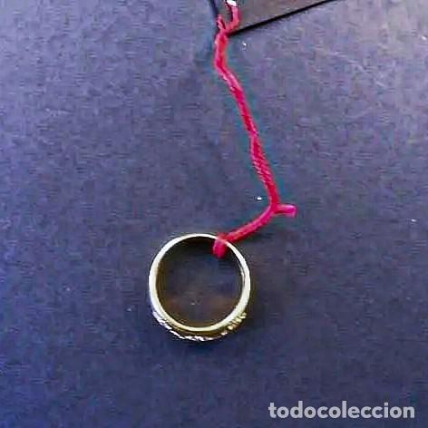 Joyeria: ANILLO DE PLATA CHAPADA EN ORO AMARILLO. CIRCULOS DE CIRCONITAS - Foto 4