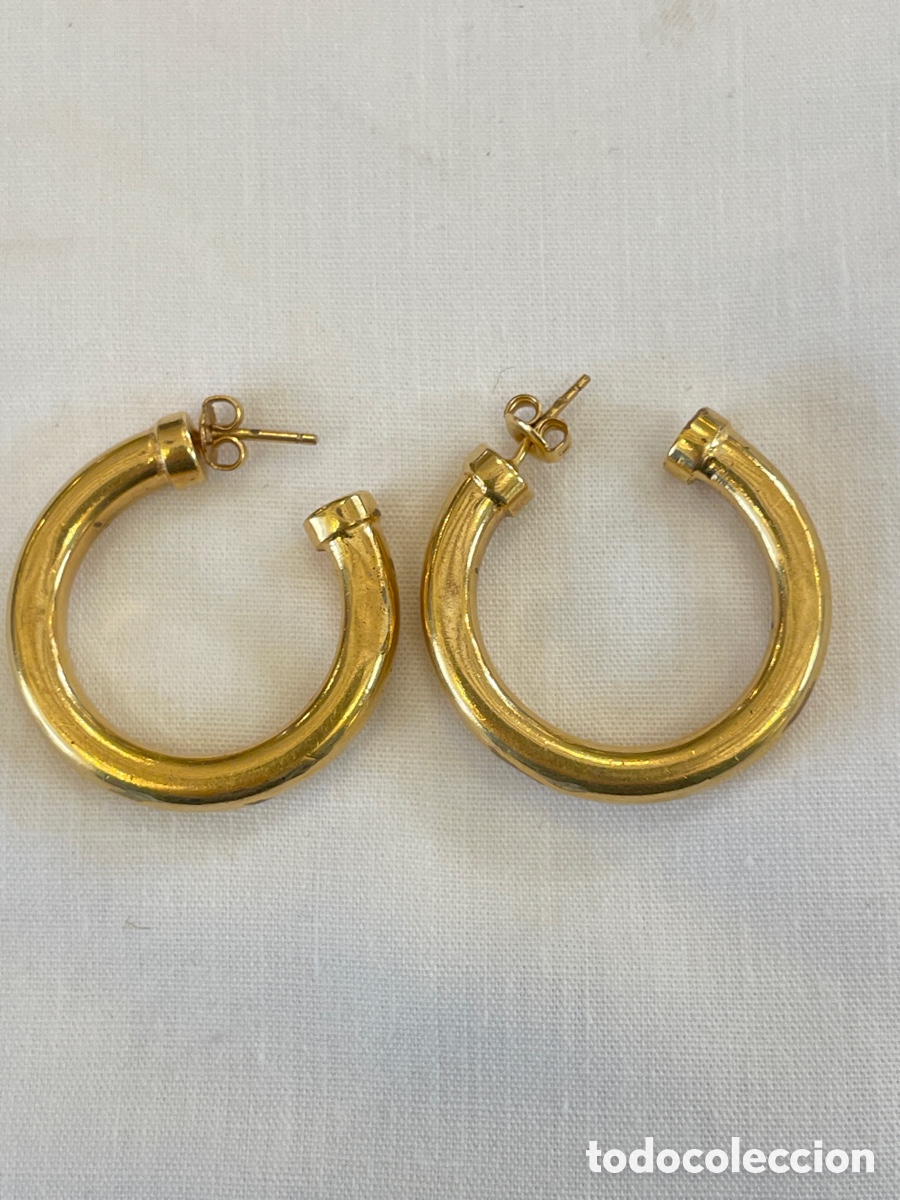 Joyeria: Pendientes oro bajo siglo XX