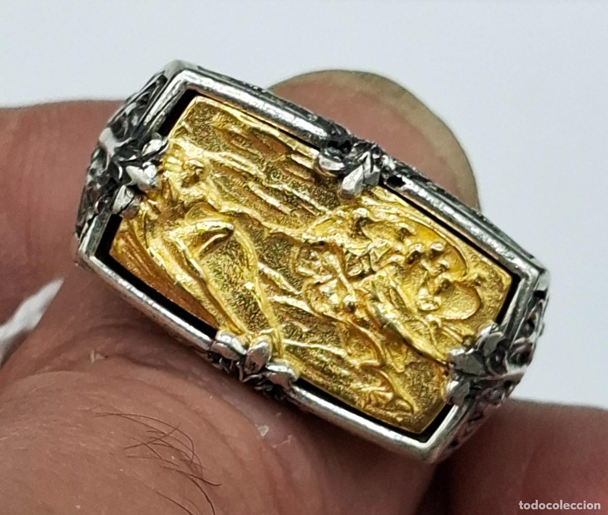 Joyeria: + ANILLO ARTESANAL EN PLATA 925 Y PLATA DORADA DE LA CREACION DE ADAN