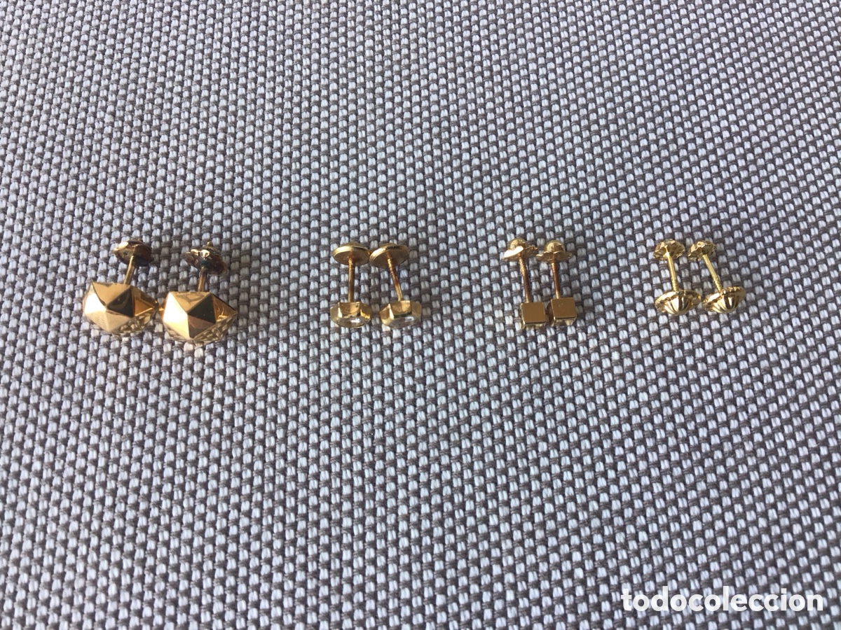 Joyeria: Pendientes de oro para beb&eacute;