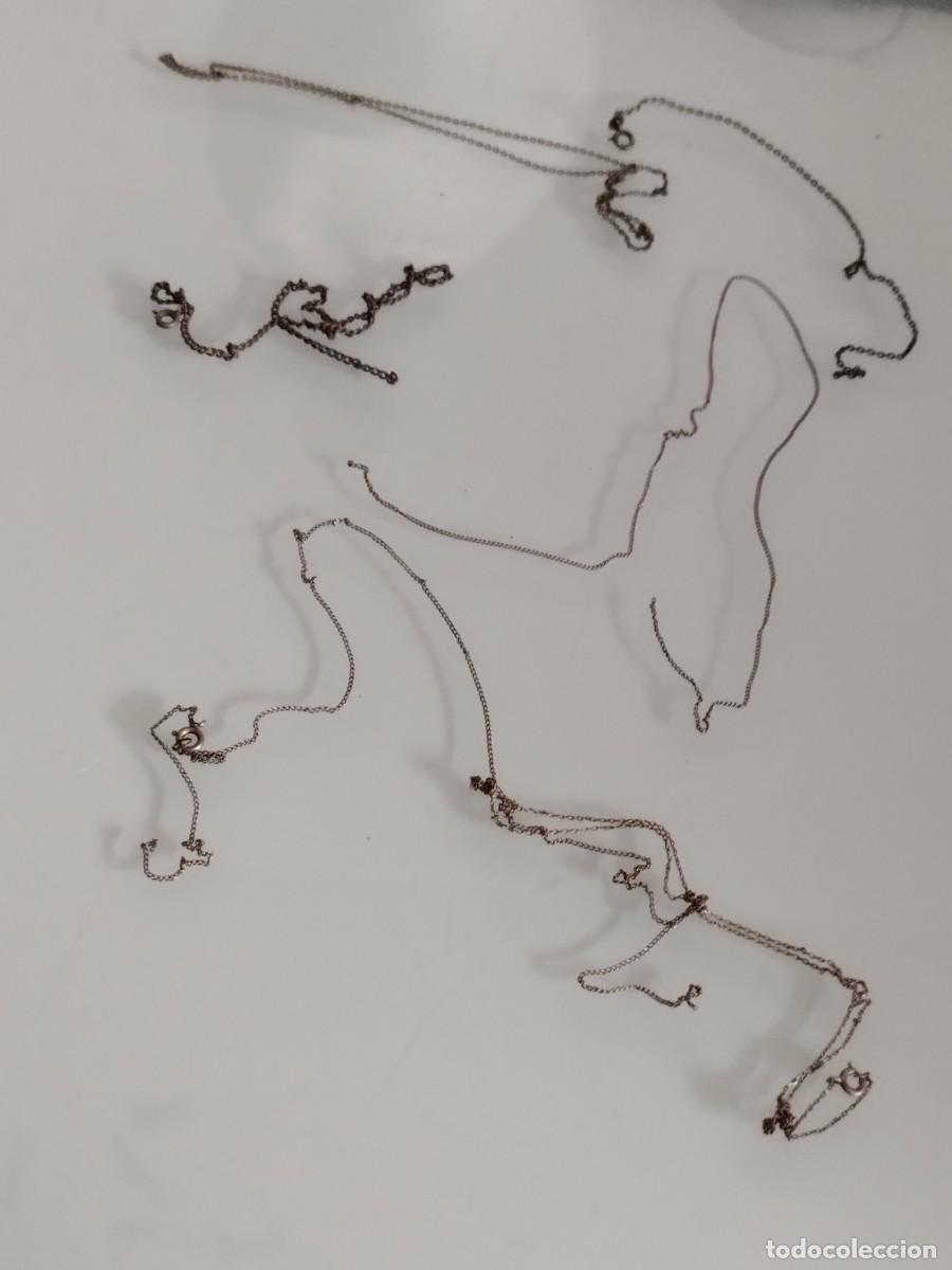 Joyeria: Lote Antiguas cadenas de eslabones met&aacute;licos a identificar. Restaurar y una desenredar.