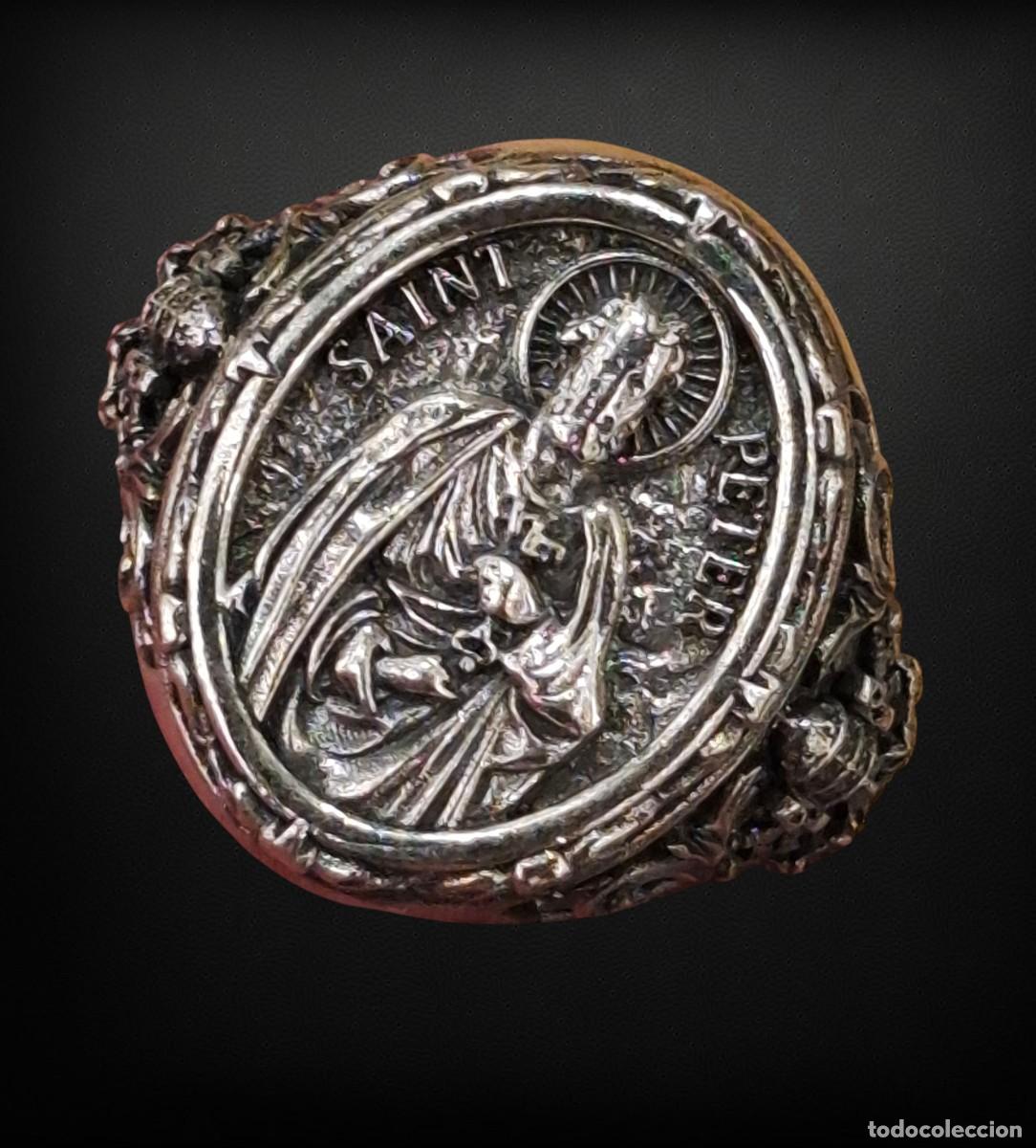 Joyeria: + ANILLO ARTESANAL EN PLATA 925 CON ESCUDO DE SAN PEDRO