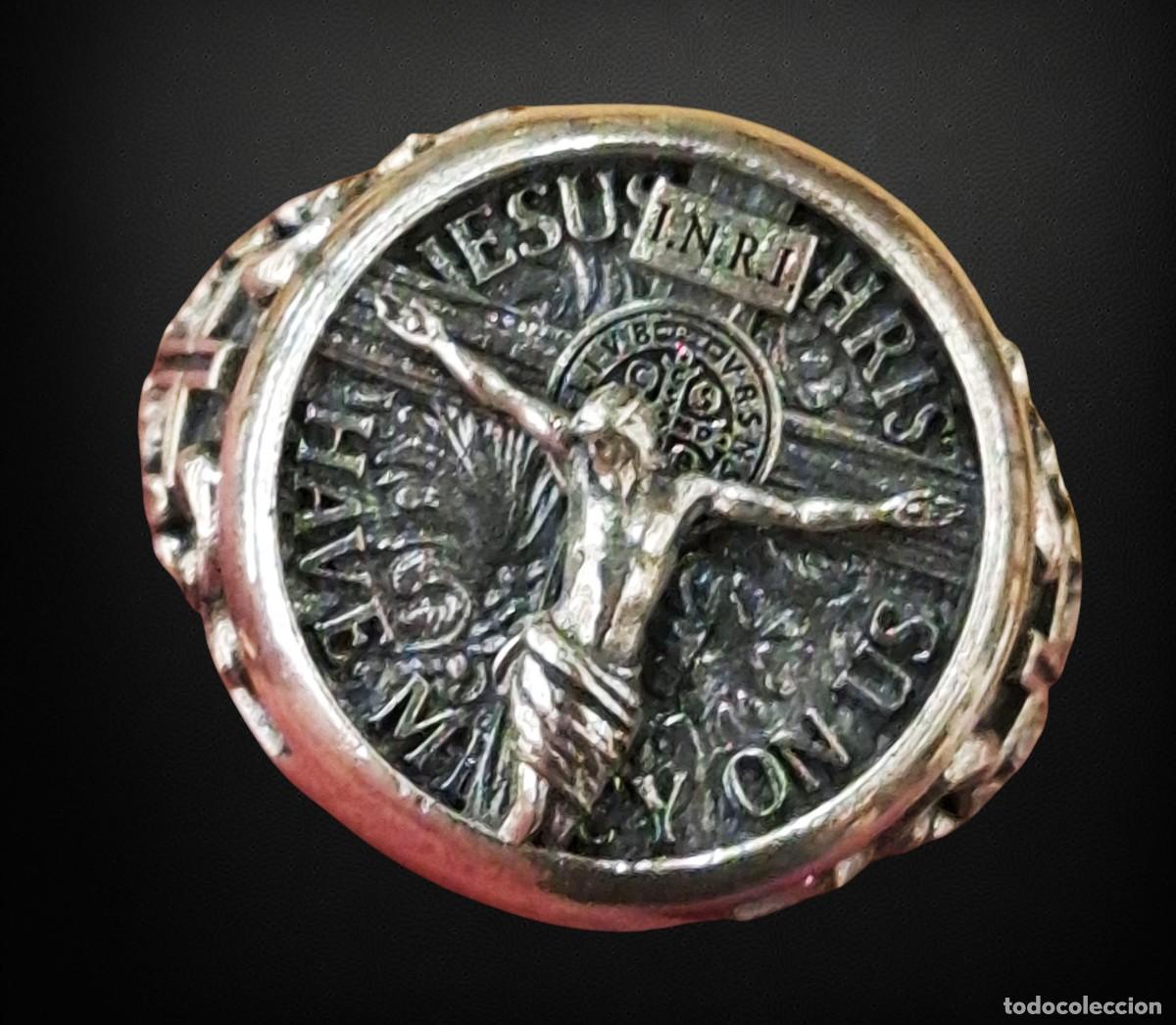 Joyeria: + ANILLO ARTESANAL EN PLATA 925 CON ESCUDO DE CRISTO CRUCIFICADO